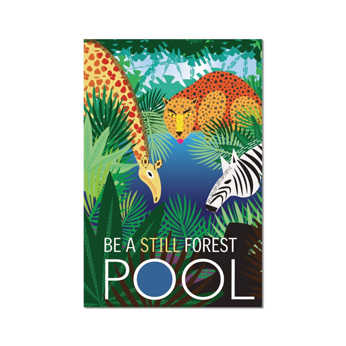 Still Forest Pool: Mindfulness Wall Art Poster