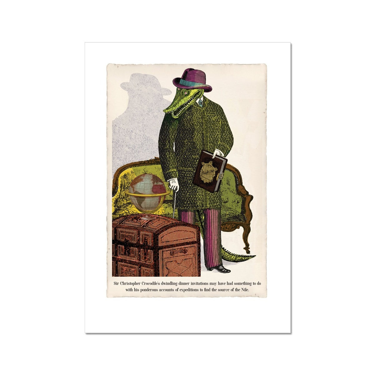 Sir Christopher Crocodile | Animabilia Fine Art Print