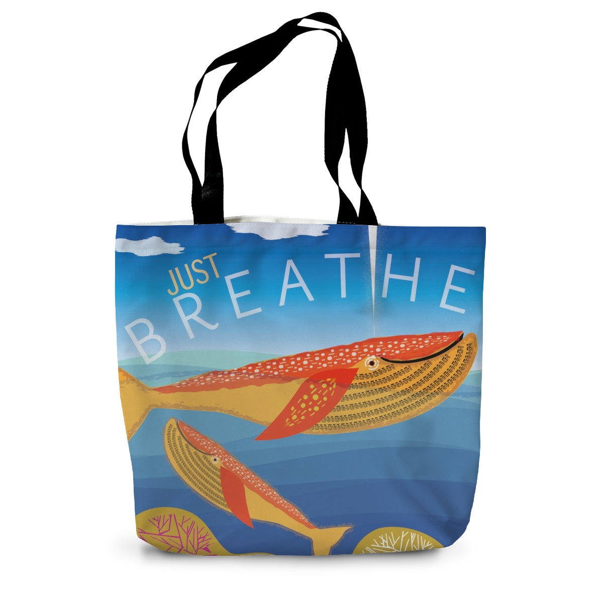 Just Breathe: Mindfulness Canvas Tote Bag