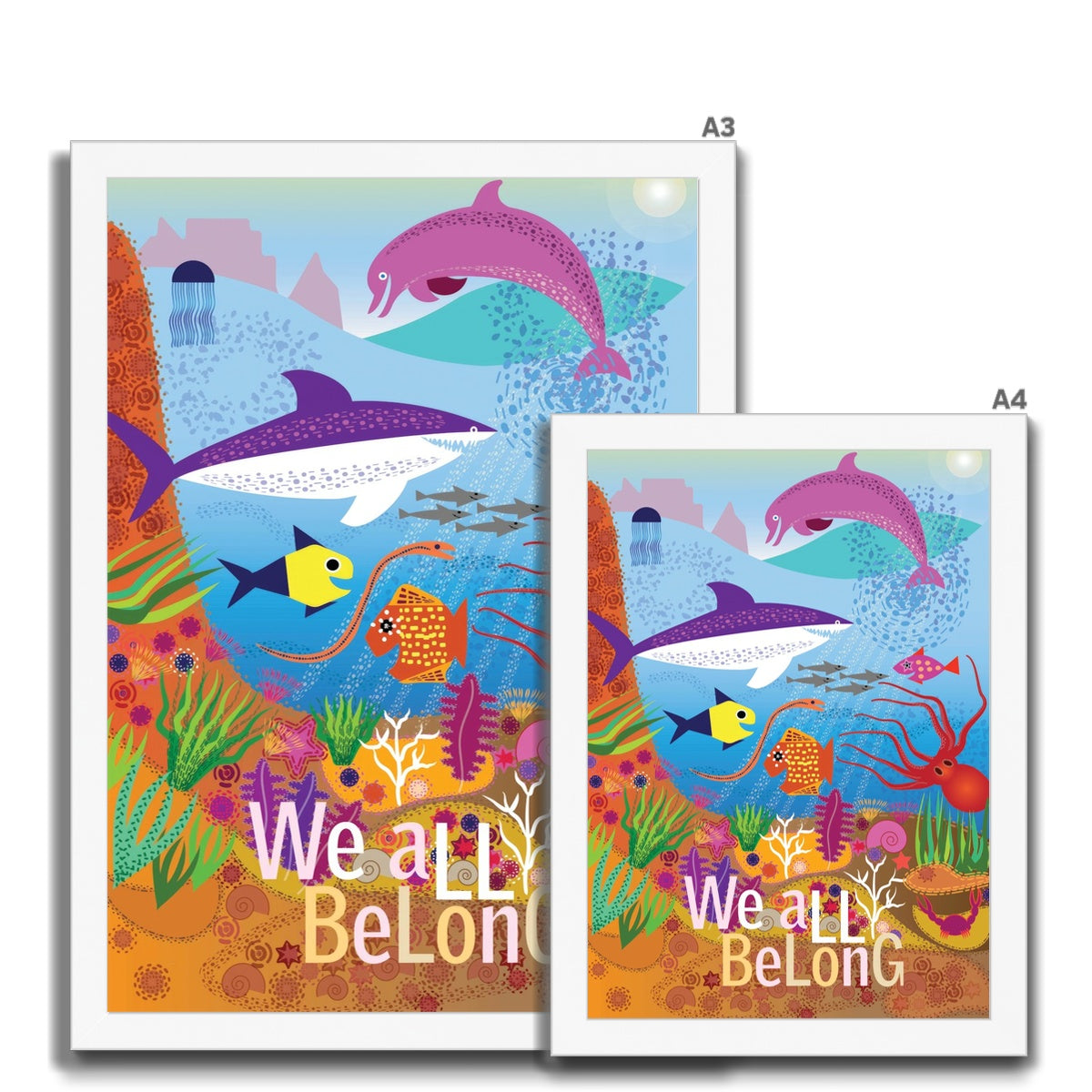 We All Belong: Mindfulness Framed Print