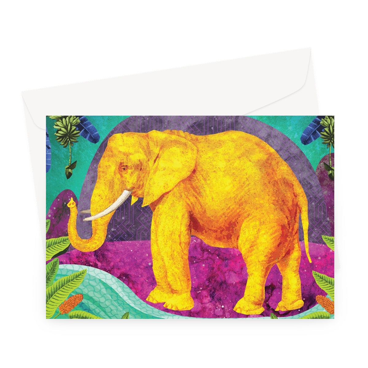 Africa Dreaming Elephant Greeting Card