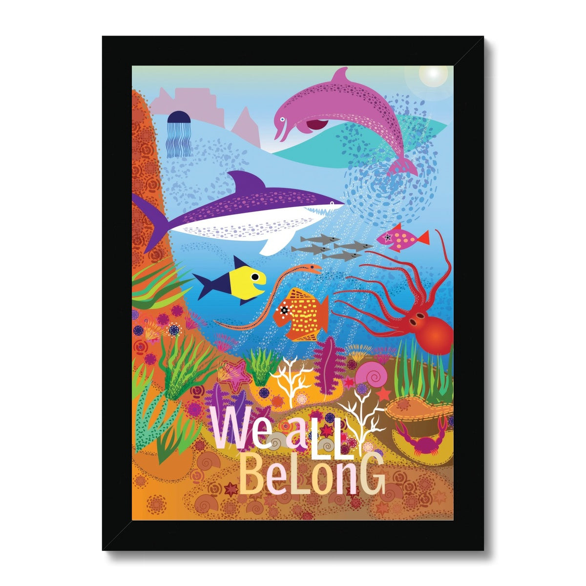 We All Belong: Mindfulness Framed Print