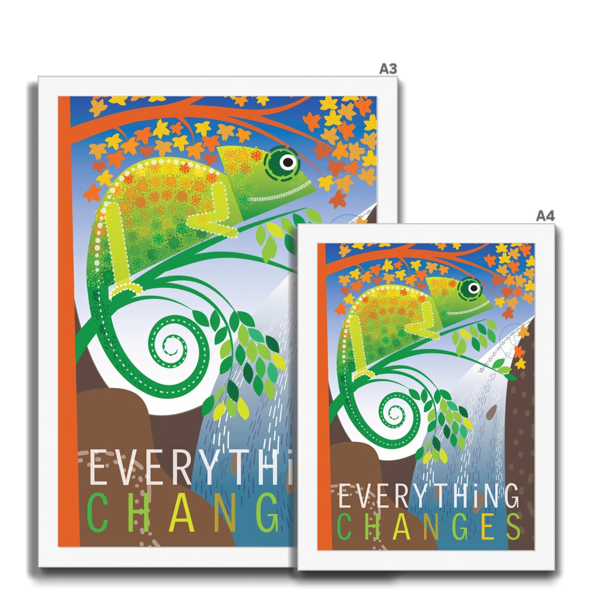 Everything Changes: Mindfulness Framed Print