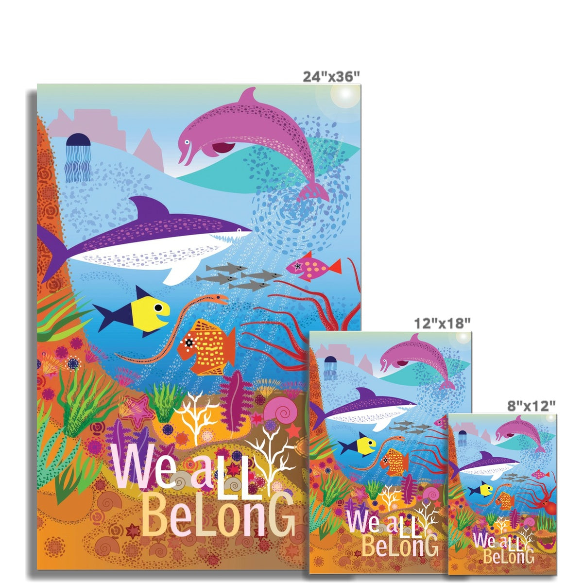 We All Belong: Mindfulness Wall Art Poster