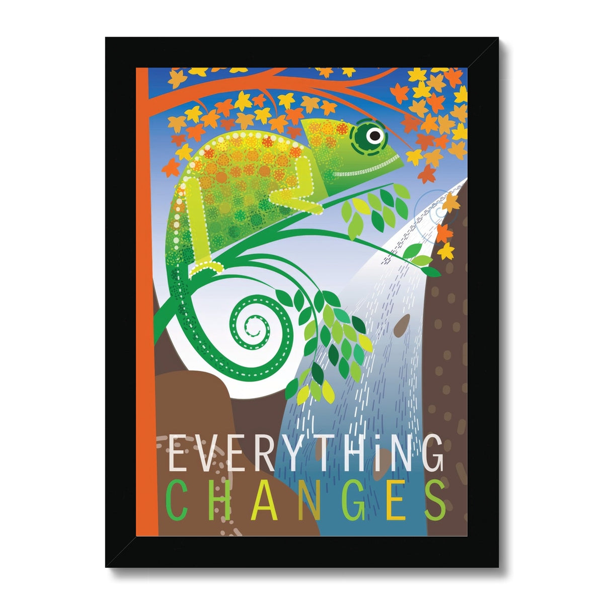 Everything Changes: Mindfulness Framed Print