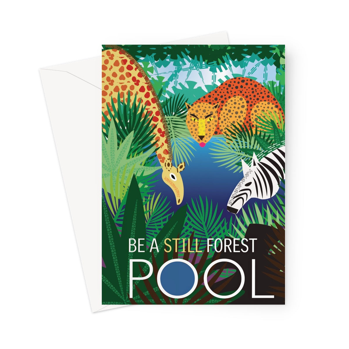 Still Forest Pool: Mindfulness Greeting Card