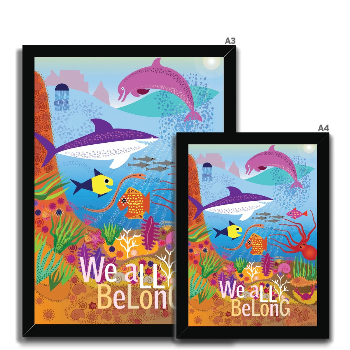 We All Belong: Mindfulness Framed Print