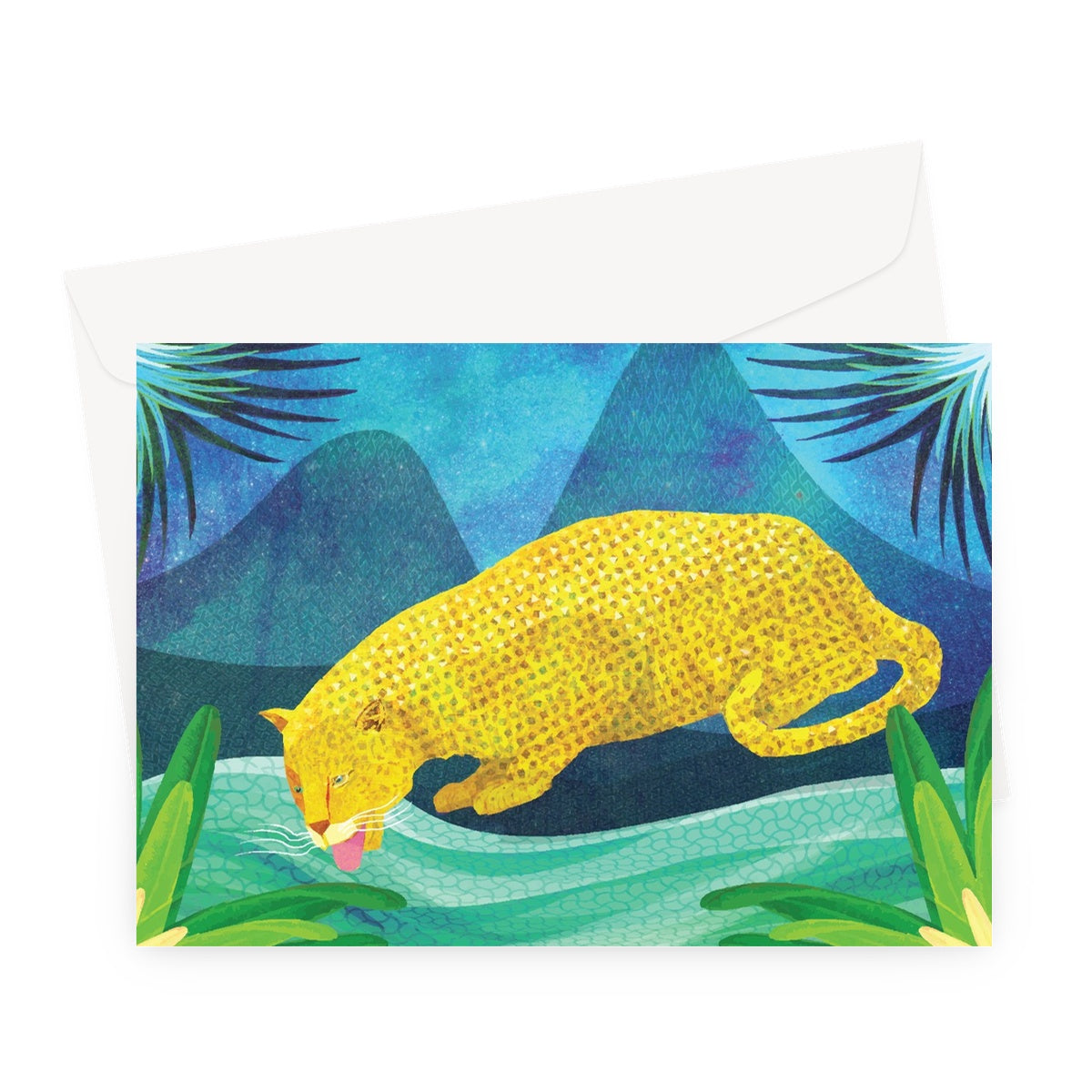 Africa Dreaming Leopard Greeting Card