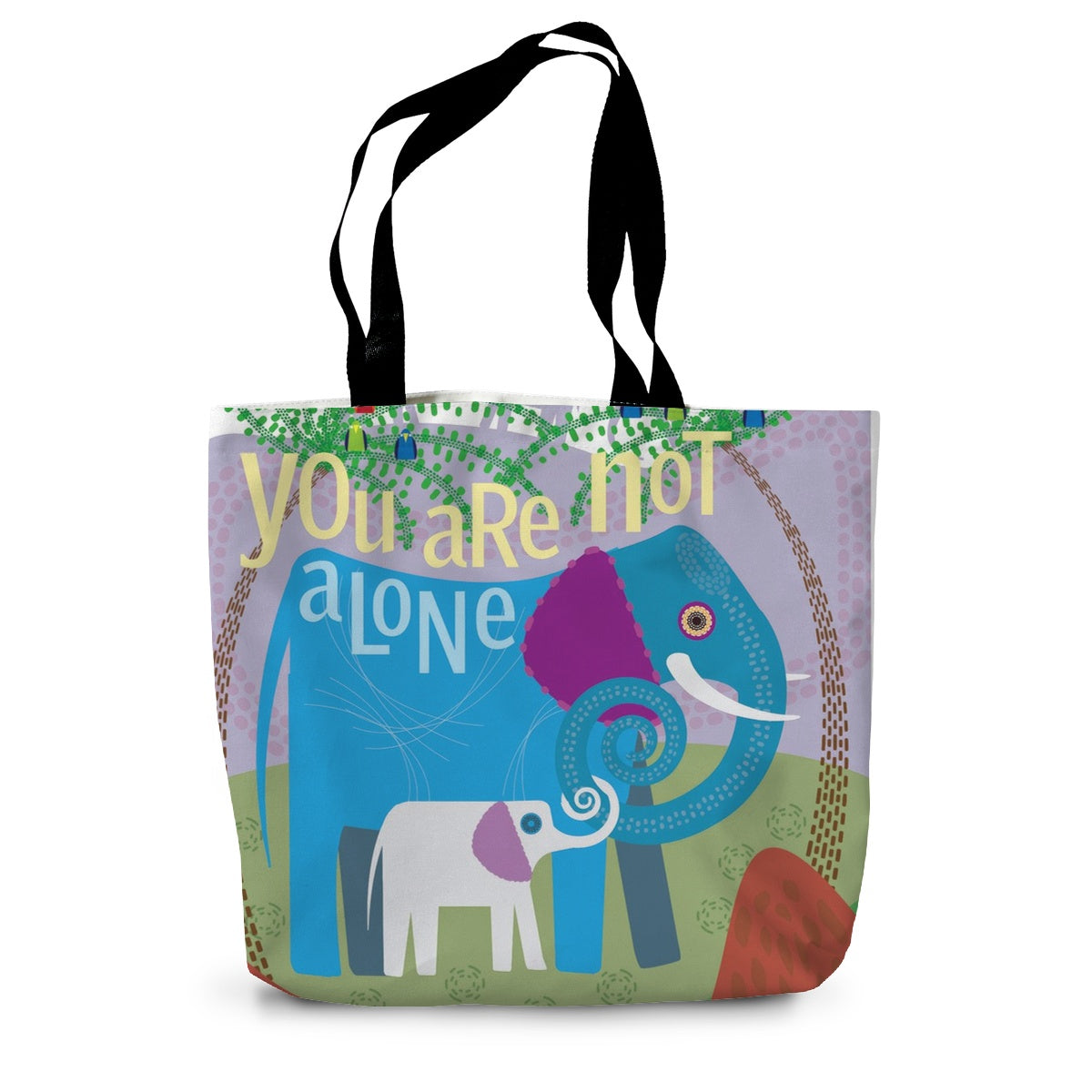 You Are Not Alone: Mindfulness Canvas Tote Bag