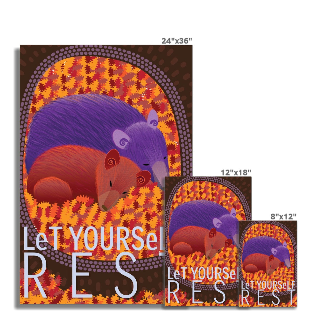 Let Yourself Rest: Mindfulness Wall Art Poster