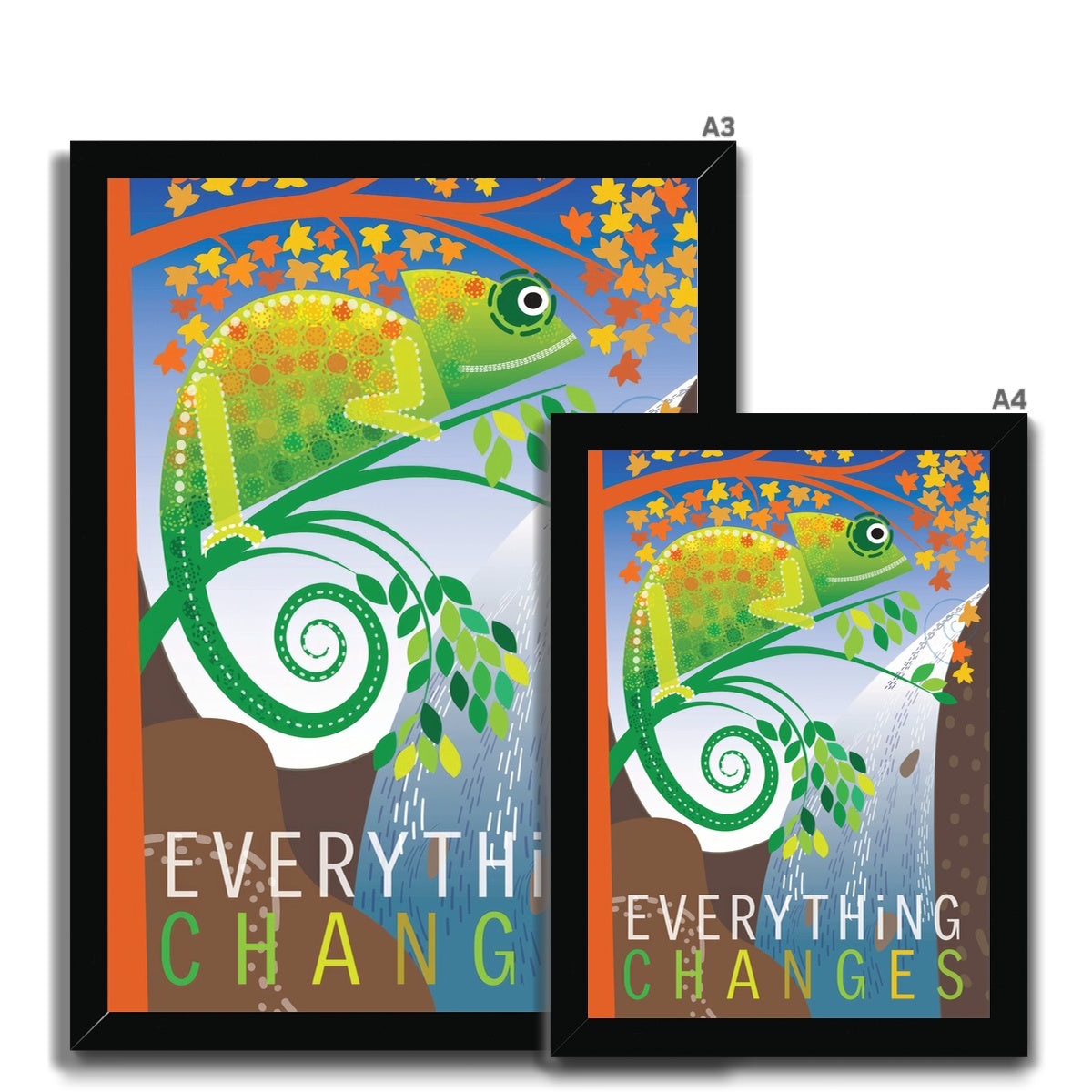 Everything Changes: Mindfulness Framed Print