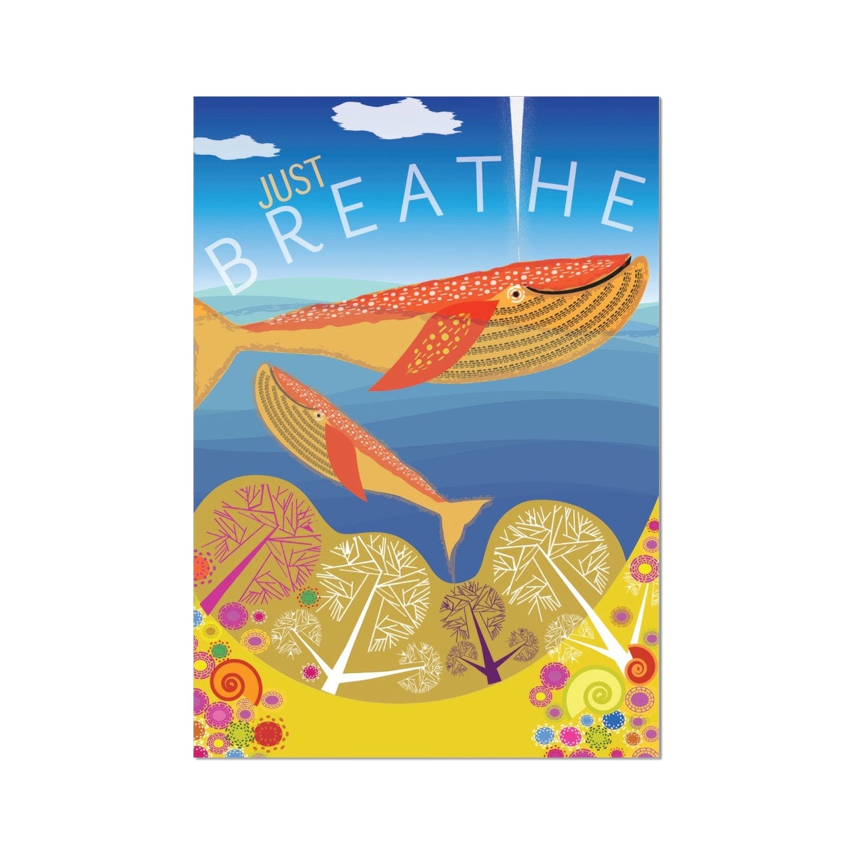 Just Breathe: Mindfulness Wall Art Poster