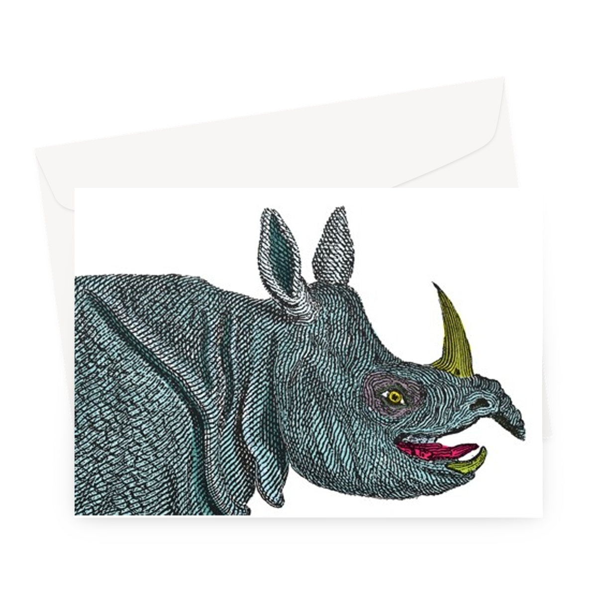 Green Rhino Classic Greeting Card