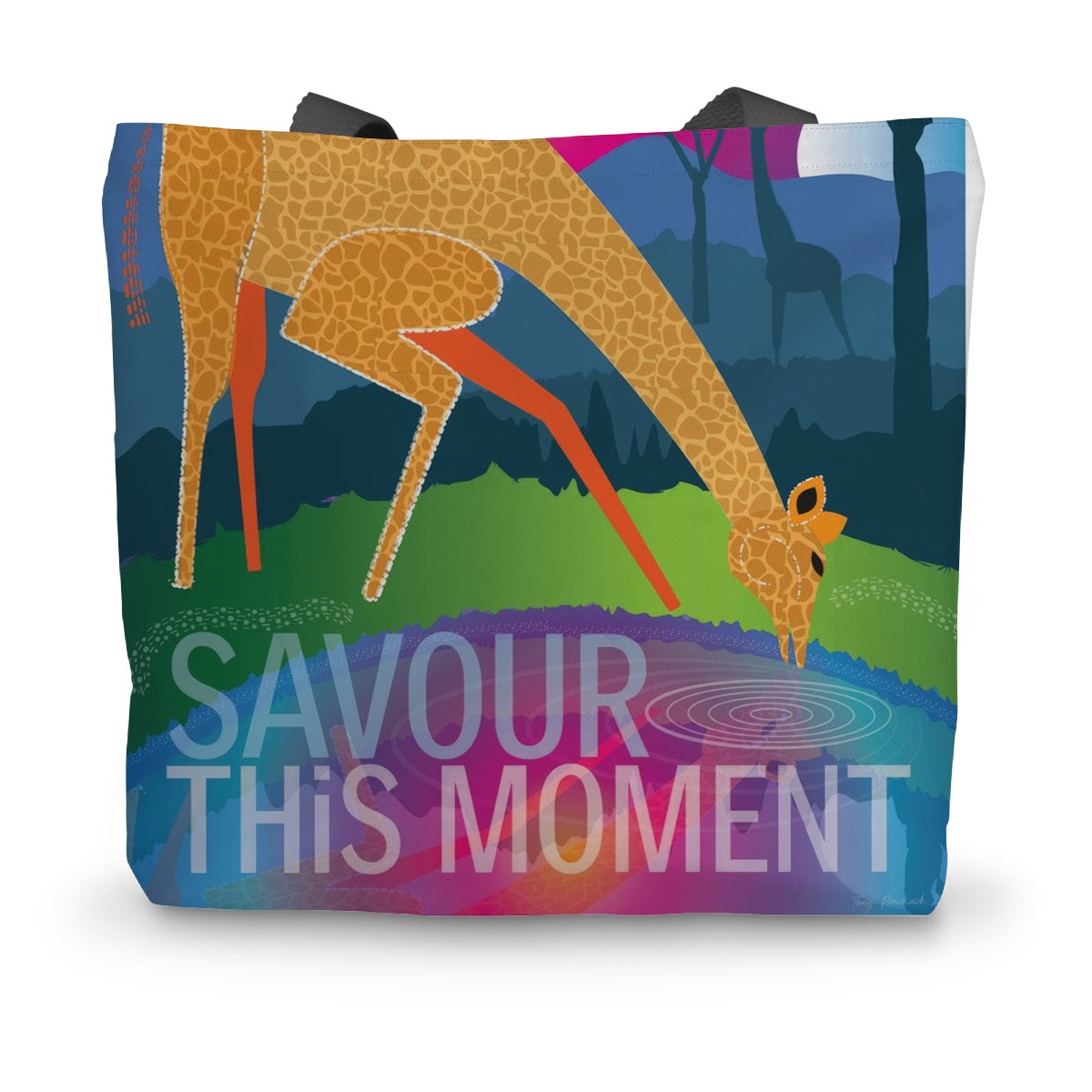 Savour This Moment: Mindfulness Canvas Tote Bag