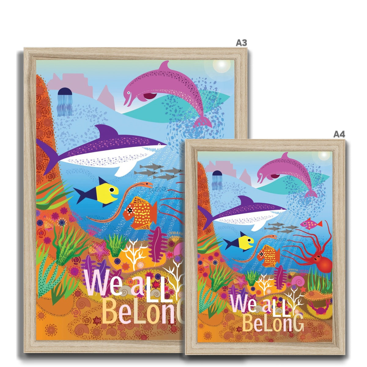 We All Belong: Mindfulness Framed Print