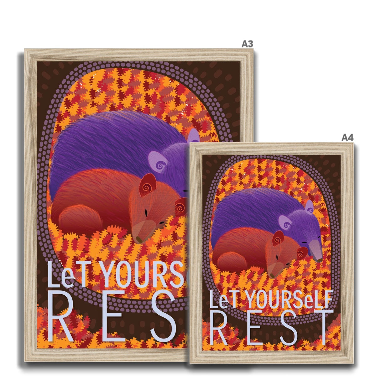 Let Yourself Rest: Mindfulness Framed Print