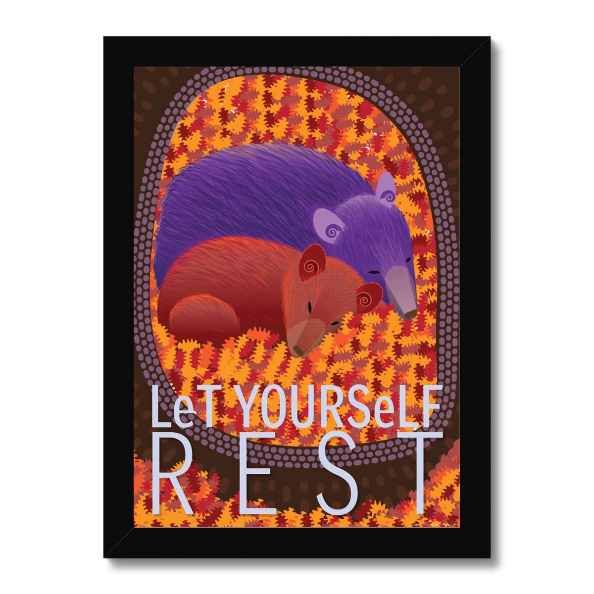 Let Yourself Rest: Mindfulness Framed Print