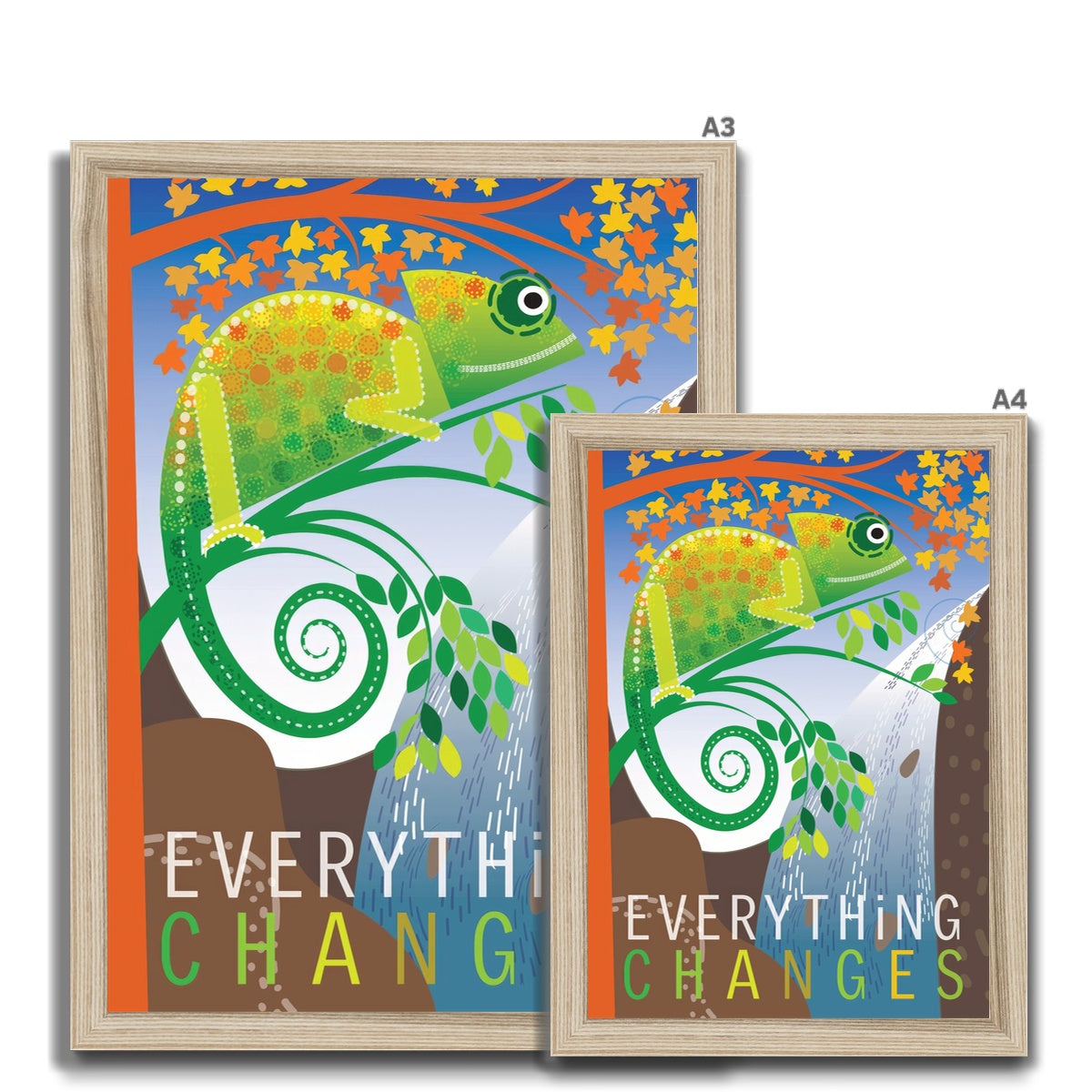 Everything Changes: Mindfulness Framed Print