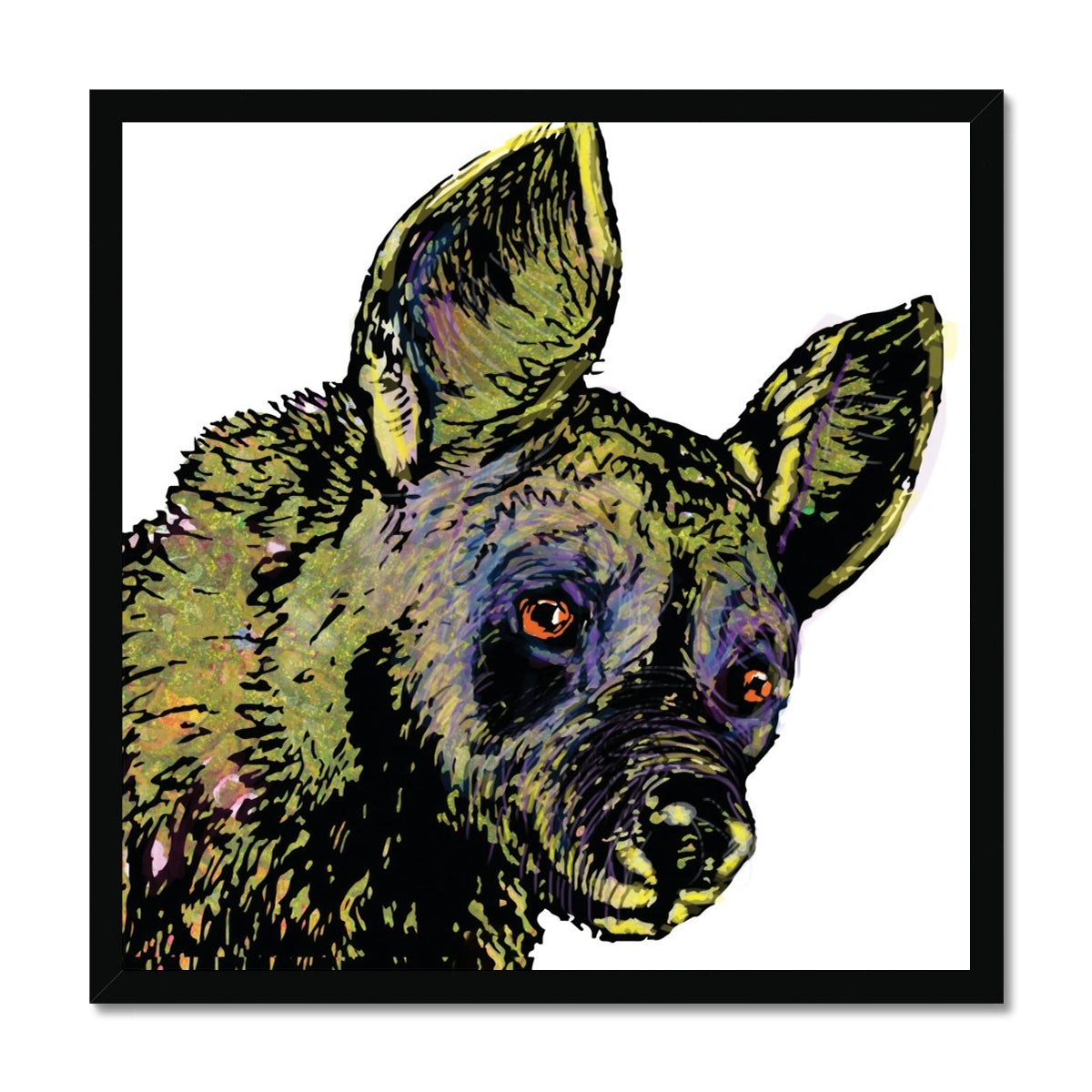 African Wild Dog Classic Framed Print