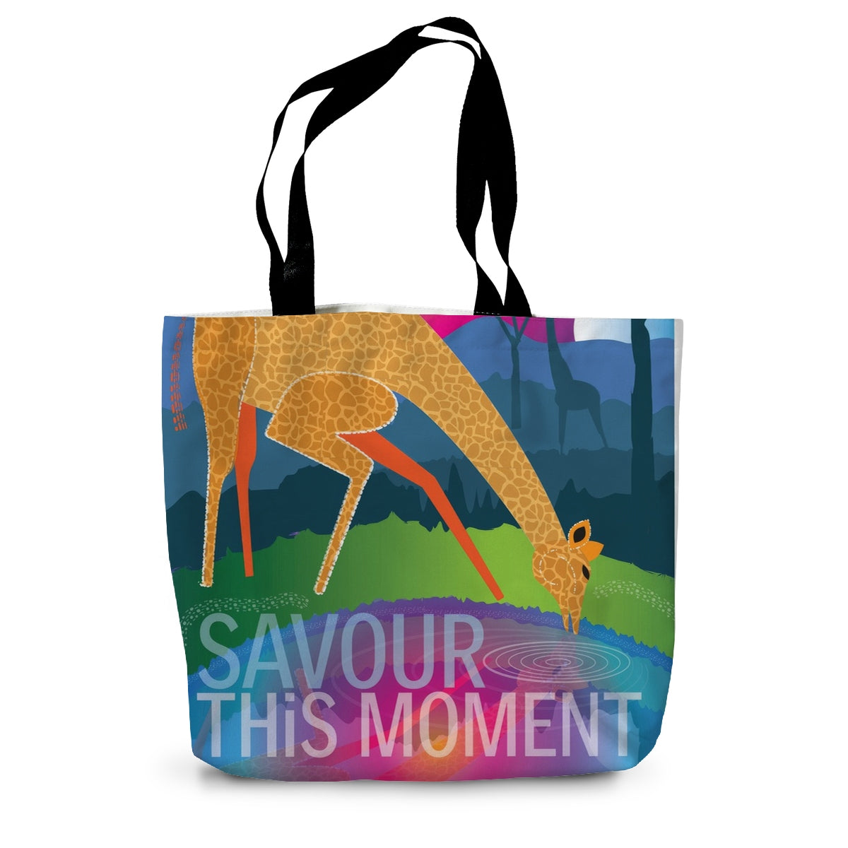 Savour This Moment: Mindfulness Canvas Tote Bag