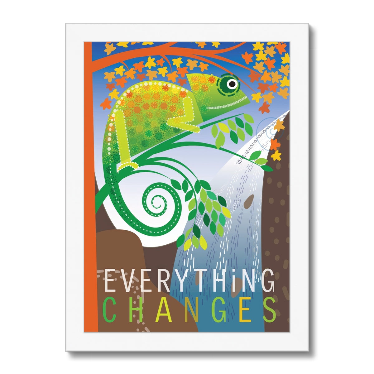 Everything Changes: Mindfulness Framed Print