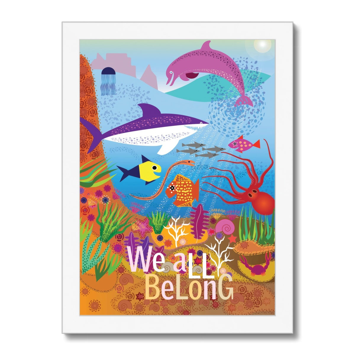 We All Belong: Mindfulness Framed Print