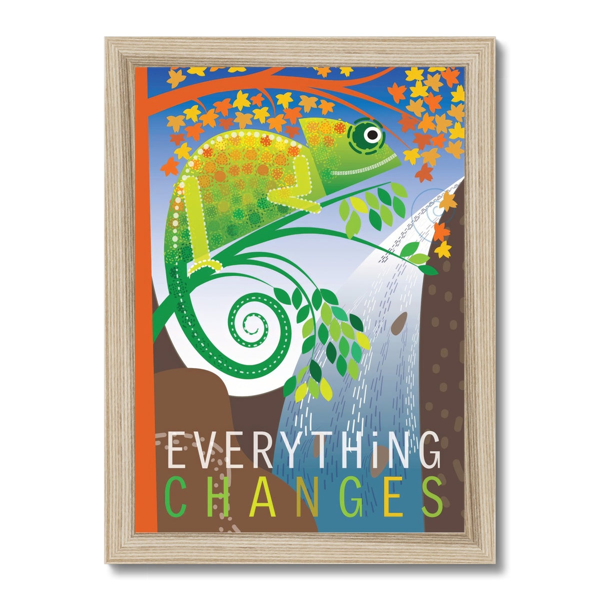 Everything Changes: Mindfulness Framed Print