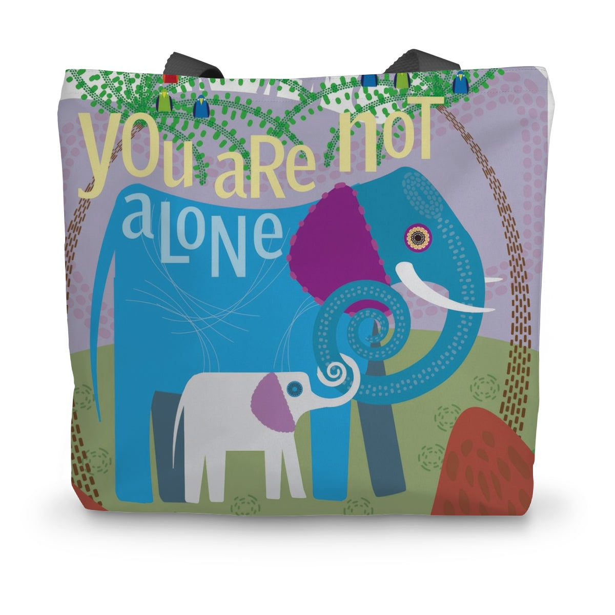 You Are Not Alone: Mindfulness Canvas Tote Bag