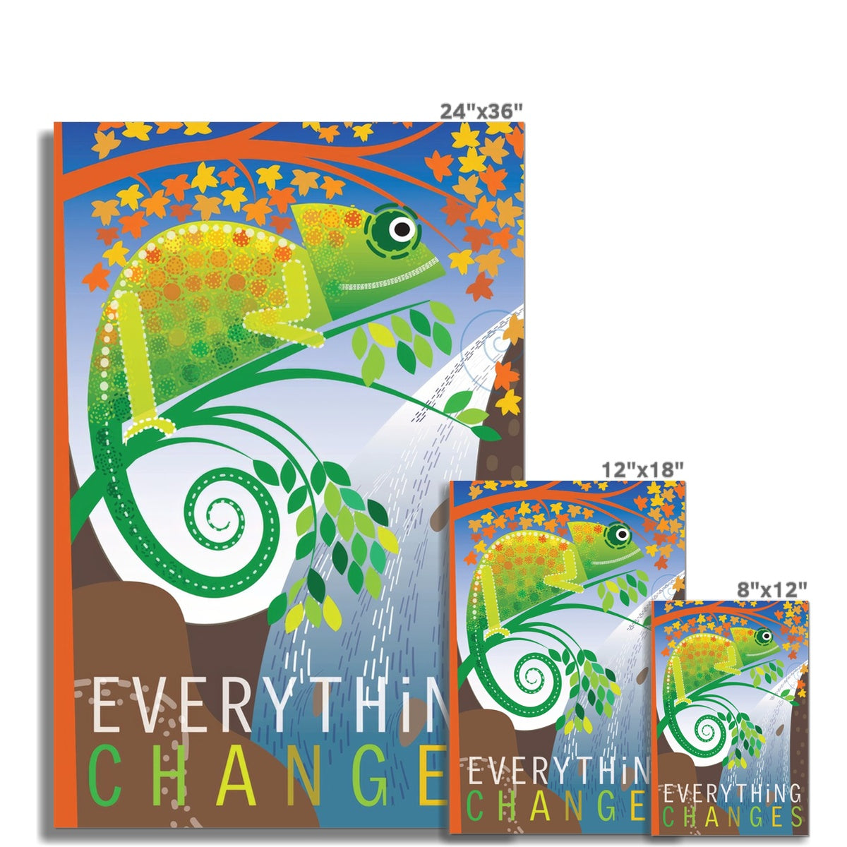 Everything Changes: Mindfulness Wall Art Poster