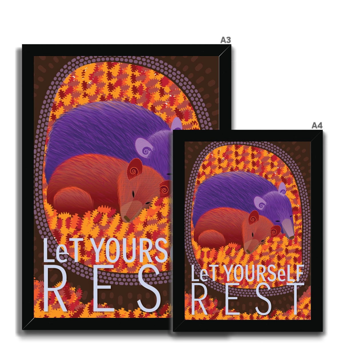 Let Yourself Rest: Mindfulness Framed Print