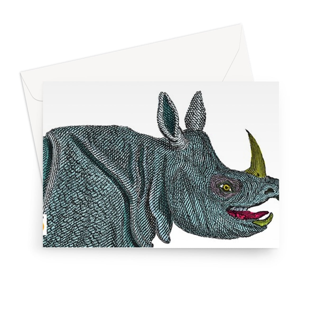 Green Rhino Classic Greeting Card