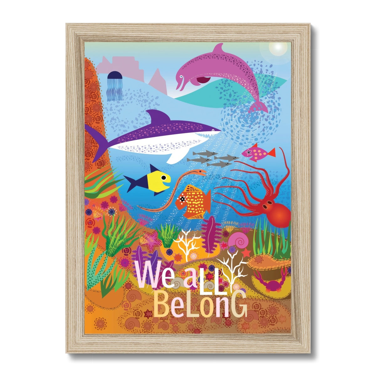 We All Belong: Mindfulness Framed Print