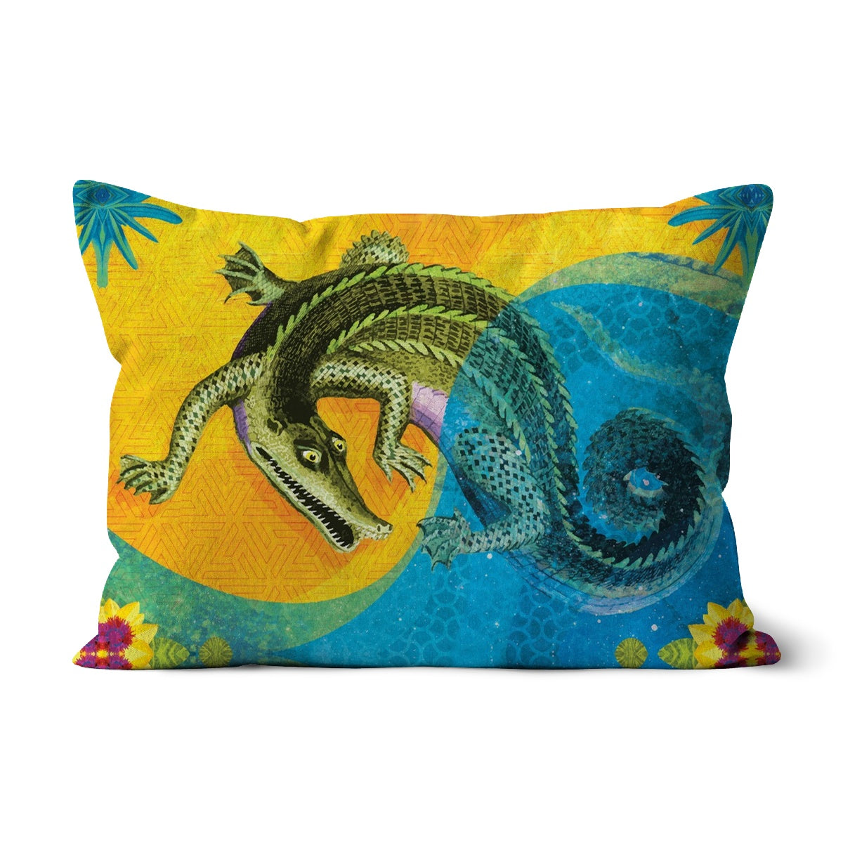 Africa Dreaming Crocodile Cushion