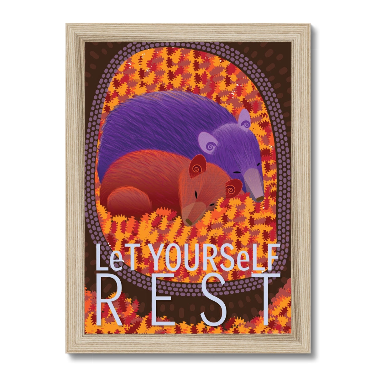 Let Yourself Rest: Mindfulness Framed Print