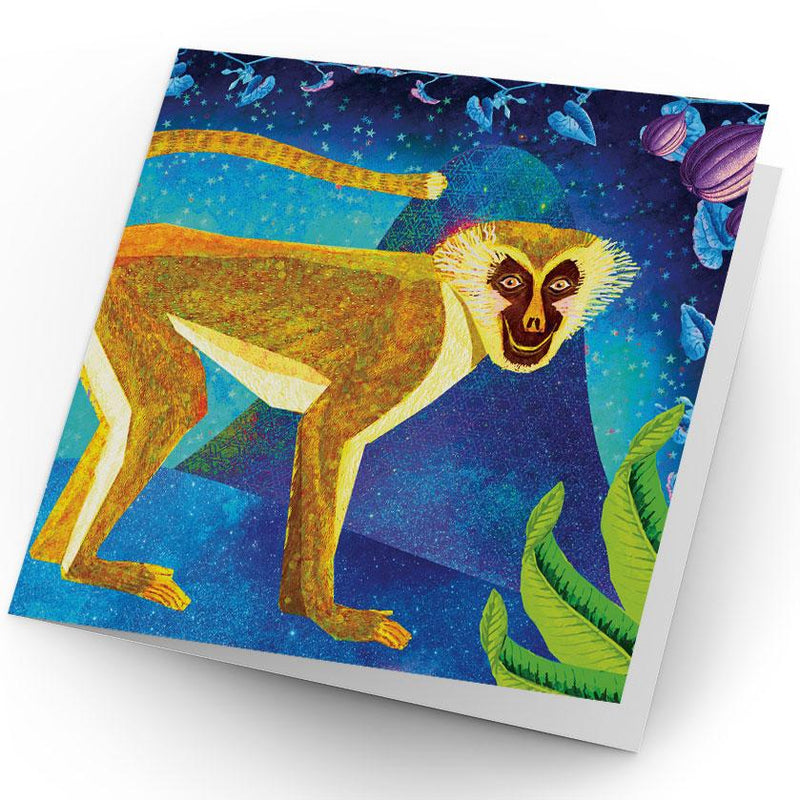 Africa Dreaming Monkey Greeting Card