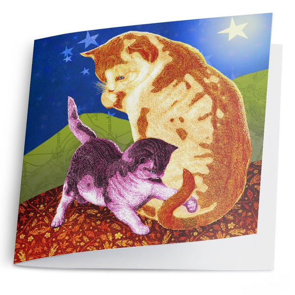 Cat and Kitten-Greeting Card-Tony Pinchuck-Tony Pinchuck