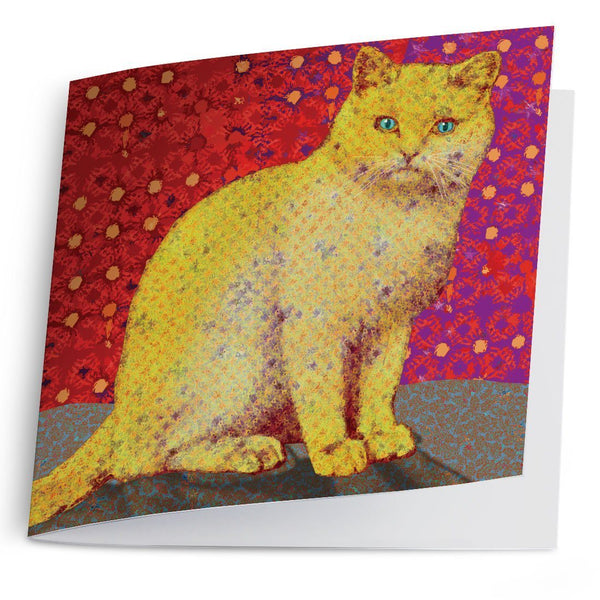 Yellow Cat-Greeting Card-Tony Pinchuck-Tony Pinchuck