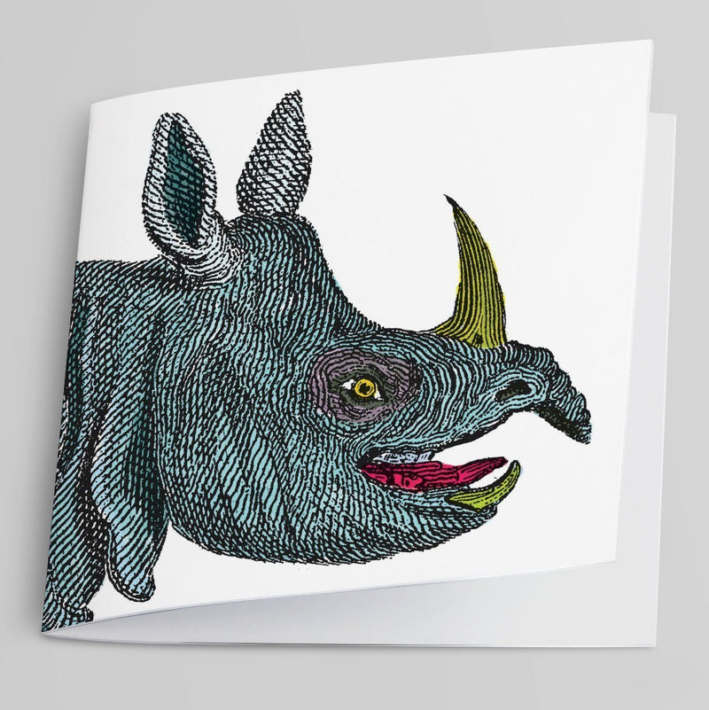 Green Rhino-Greeting Card-Tony Pinchuck-Tony Pinchuck