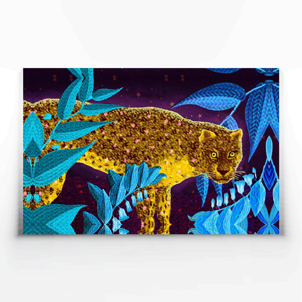 Golden Leopard Canvas Print-Wall Art-Tony Pinchuck-Large (130 x 80 cm/ 52 x 32 in)-Tony Pinchuck