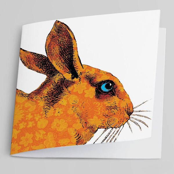 Orange Rabbit-Greeting Card-Tony Pinchuck-Tony Pinchuck