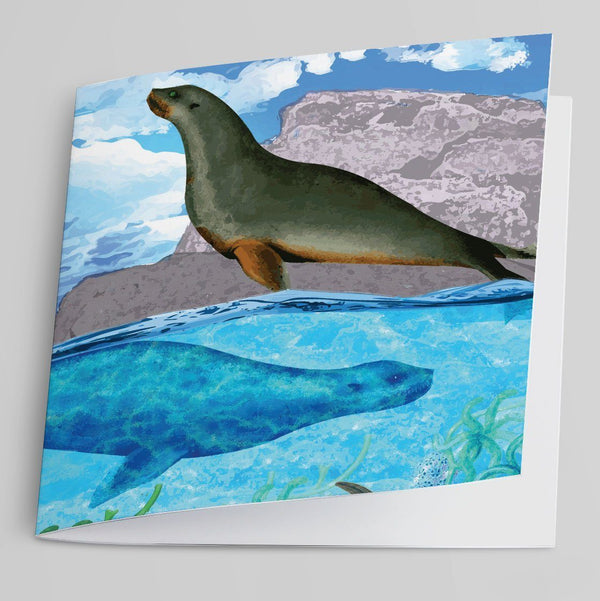 Seals Greeting Card-Greeting Card-Tony Pinchuck-Tony Pinchuck